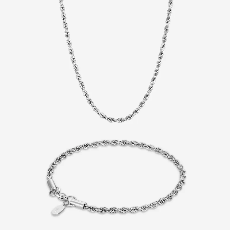 Rope halskæde & Rope armbånd 3 mm sold by Jewls