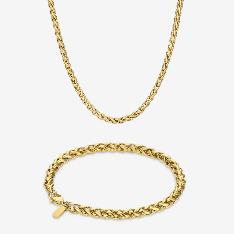 Wheat halskæde & wheat armbånd sold by Jewls