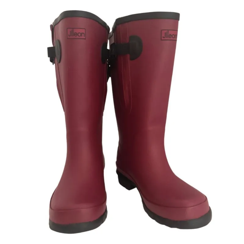 Extra Wide Calf Raspberry Wellies - Wide in Foot and Ankle - Fit 40-57cm Calf sold by Jileon