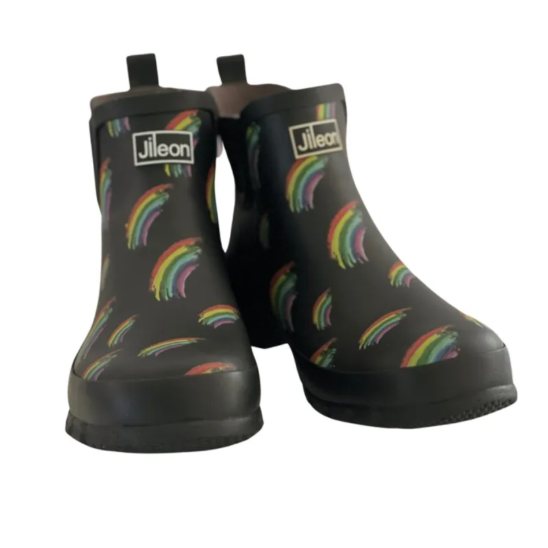 Ankle Wellies in Rainbow Design - Wide Foot sold by Jileon