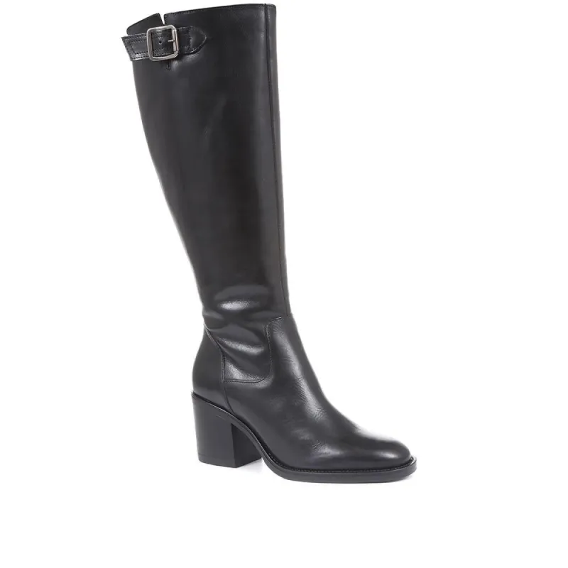 Cesena Wide Leather Knee Boots - CESENAL / 321 028 sold by Jones Bootmaker