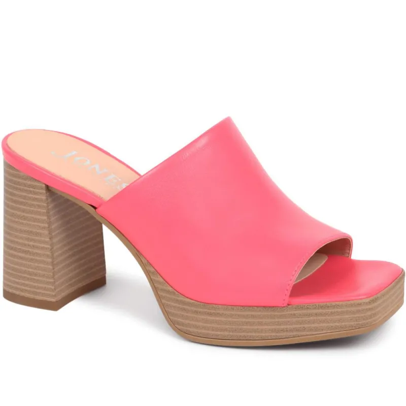 Dominica Leather Heeled Mules - DOMINICA / 323 833 sold by Jones Bootmaker
