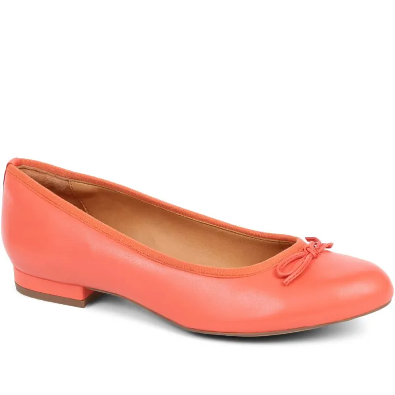 Soleil Leather Low Ballet Pumps - SOLEIL / 323 600 sold by Jones Bootmaker