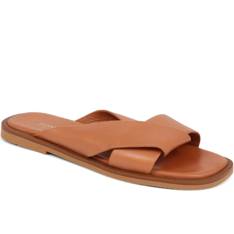 Hazelle Flat Mule Sandals - HAZELLE / 325 227 sold by Jones Bootmaker
