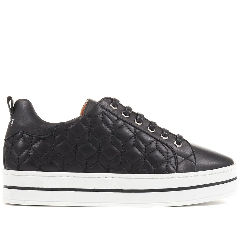Alexandrite Leather Quilted Trainers - ALEXANDRITE / 323 645 sold by Jones Bootmaker product image thumbnail 4