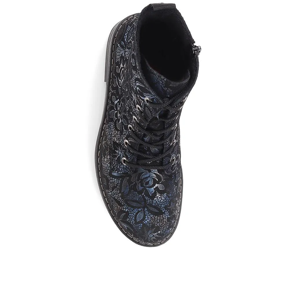 Floral Lace Up Boots - RKR34512 / 320 674 sold by Jones Bootmaker product image thumbnail 5