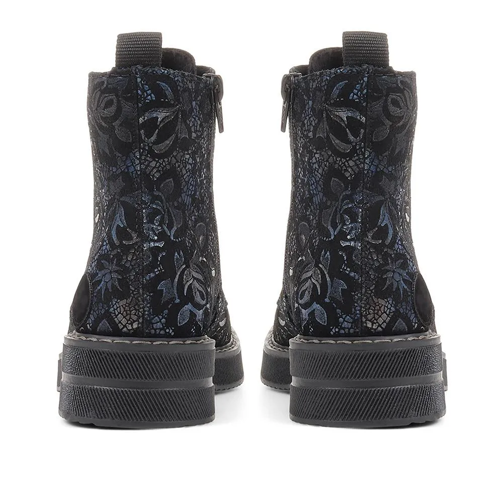 Floral Lace Up Boots - RKR34512 / 320 674 sold by Jones Bootmaker product image thumbnail 4