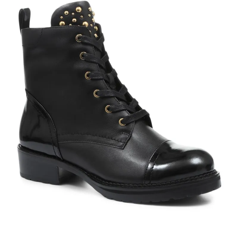 Eloise Studded Lace-Up Biker Boot - ELOISE / 318 108 sold by Jones Bootmaker