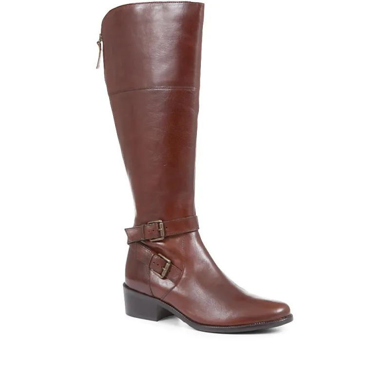 Phoebe Medium Calf Fit Leather Knee-High Boots - PHOEBEM / 320 895 sold by Jones Bootmaker