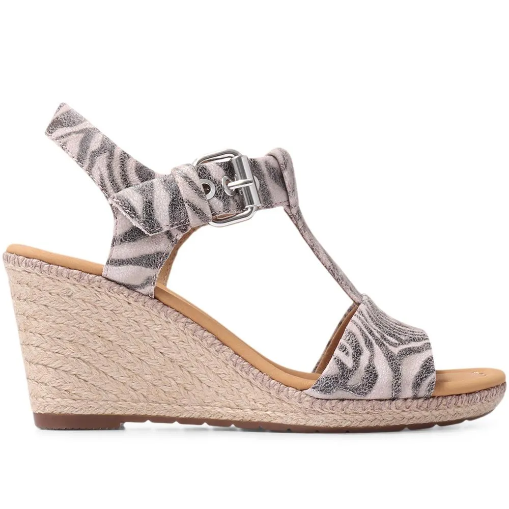 Karen Wide Fit Leather Wedge Sandals - GAB29515 / 314 584 sold by Jones Bootmaker product image thumbnail 4