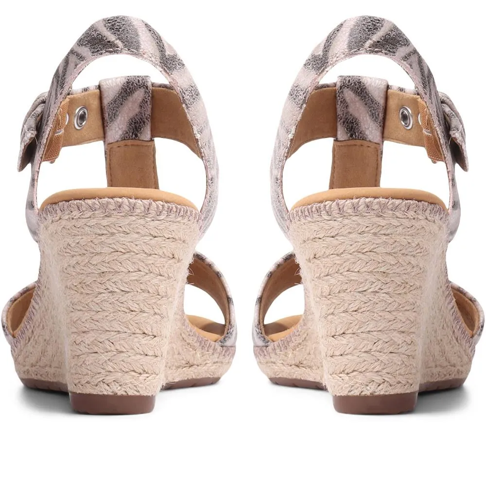 Karen Wide Fit Leather Wedge Sandals - GAB29515 / 314 584 sold by Jones Bootmaker product image thumbnail 5