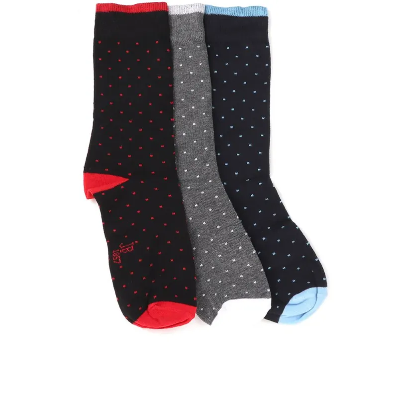 3 Pack Cotton Socks - EKIN36501 / 323 134 sold by Jones Bootmaker