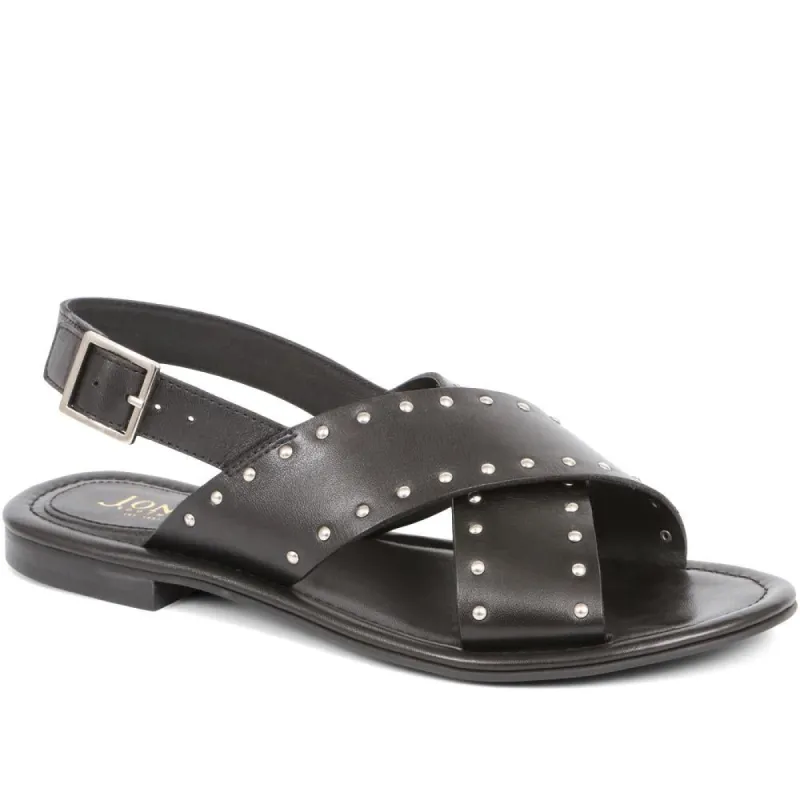 Elda Cross Over Studded Sandals - ELDA / 323 390 sold by Jones Bootmaker