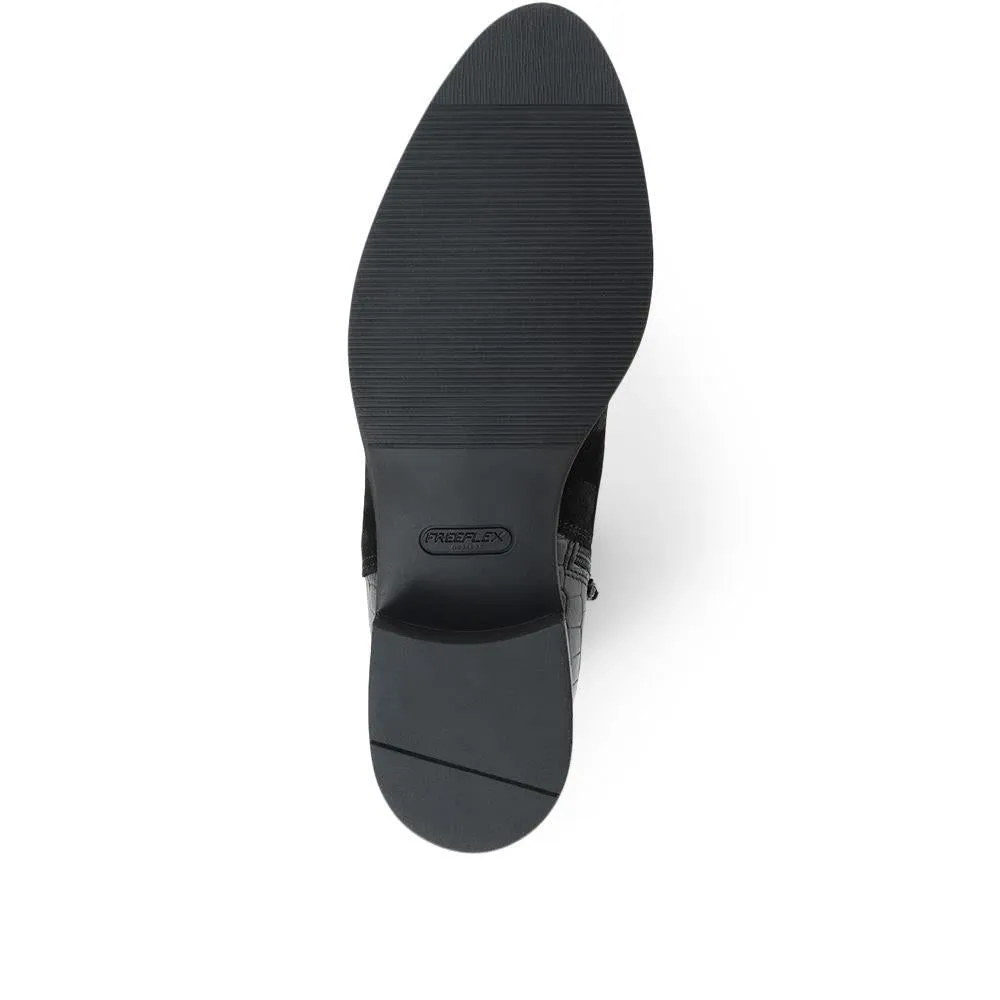 Casual Flat Croc Panel Leather Ankle Boot - CARM30503 / 316 594 sold by Jones Bootmaker product image thumbnail 5