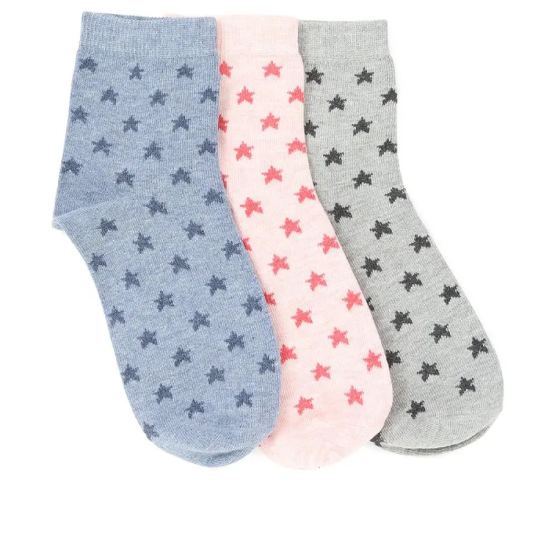 3 Pack Cotton Ankle Socks - EKIN36506 / 323 569 sold by Jones Bootmaker