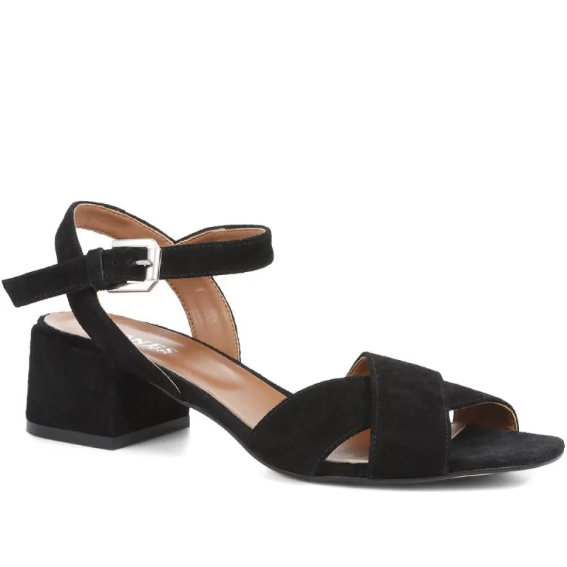 Carrington Suede Block Heel Sandals - CARRINGTON / 321 990 sold by Jones Bootmaker