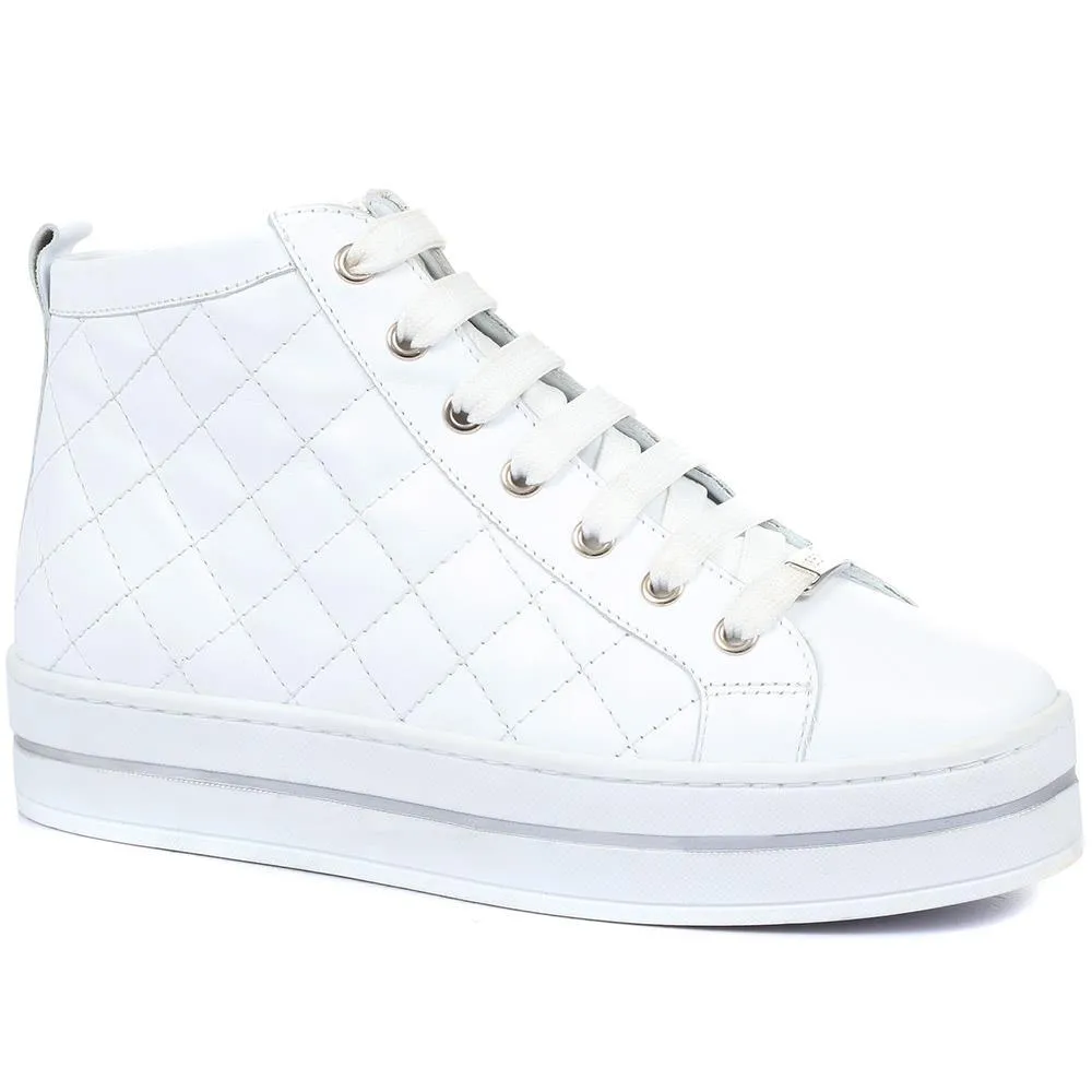 Elenore Leather Quilted Trainers - ELENORE / 321 307 sold by Jones Bootmaker product image thumbnail 2