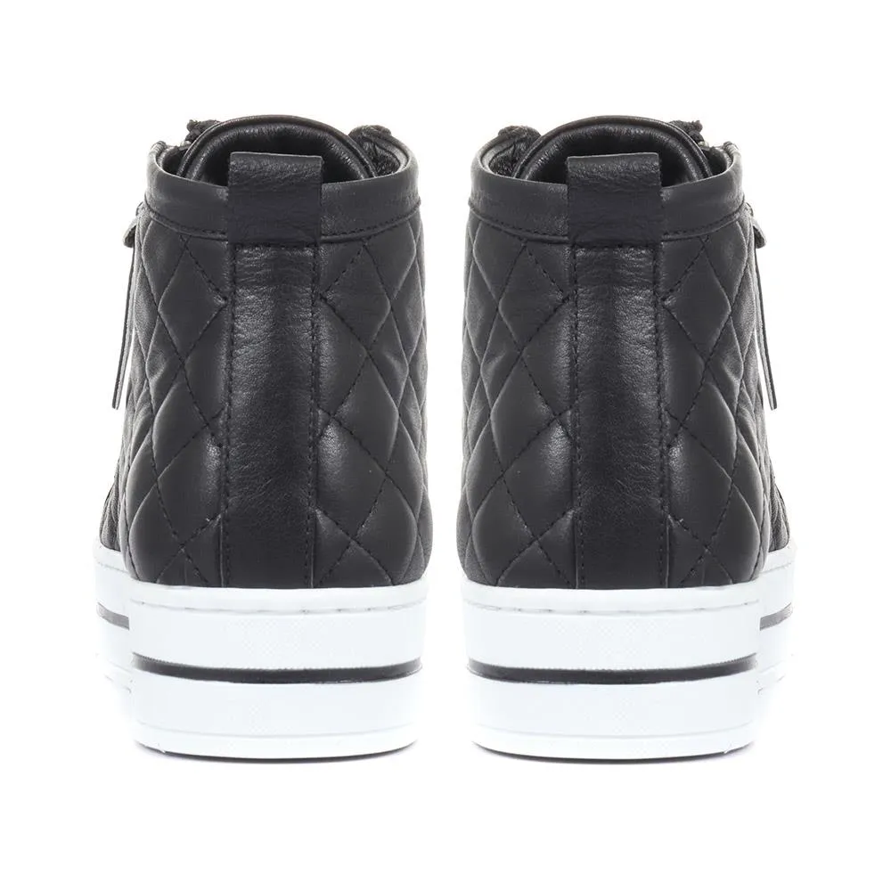 Elenore Leather Quilted Trainers - ELENORE / 321 307 sold by Jones Bootmaker product image thumbnail 4