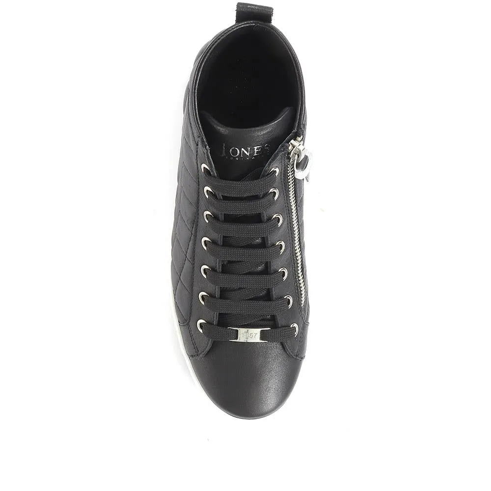 Elenore Leather Quilted Trainers - ELENORE / 321 307 sold by Jones Bootmaker product image thumbnail 5