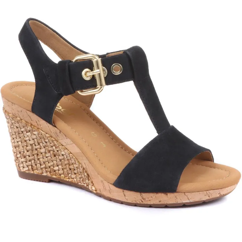 Karen Wedge T-Bar Sandals - KAREN2 sold by Jones Bootmaker