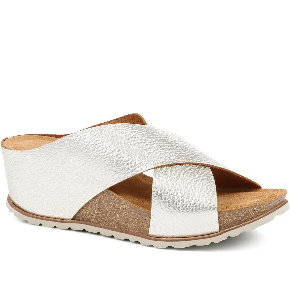 Tansy Leather Wedge Mule Sandals - TANSY / 323 675 sold by Jones Bootmaker