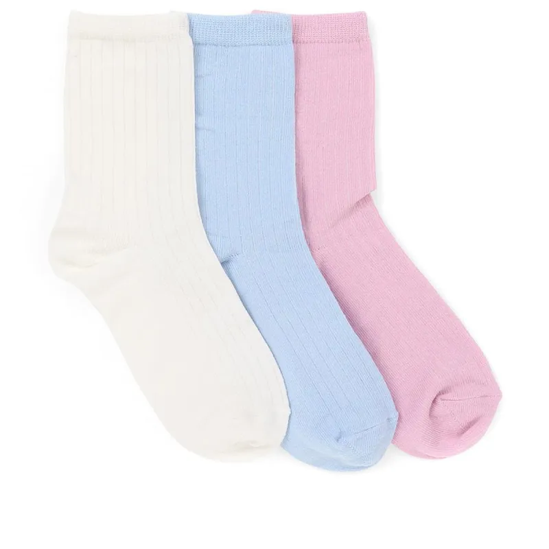 3 Pack Ribbed Cotton Socks - EKIN36510 / 323 572 sold by Jones Bootmaker