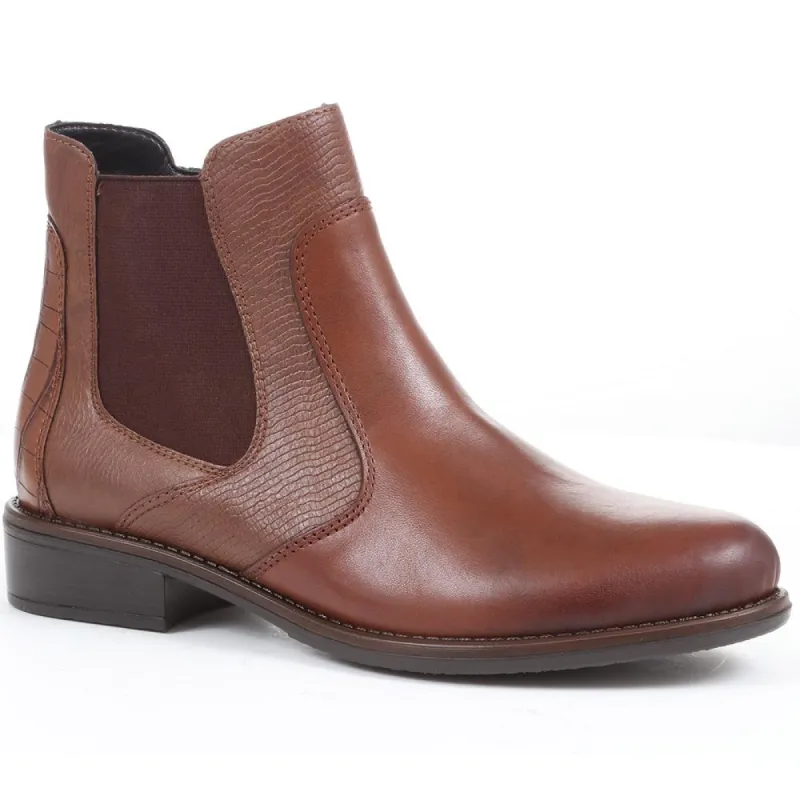 Leather Snakeskin Chelsea Boots - DRS36511 / 322 974 made by Jones Bootmaker
