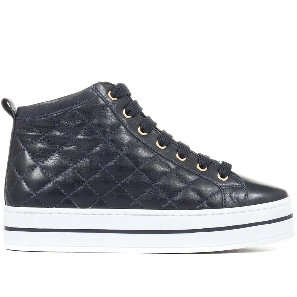 Elenore Leather Quilted Trainers - ELENORE / 321 307 sold by Jones Bootmaker product image thumbnail 3