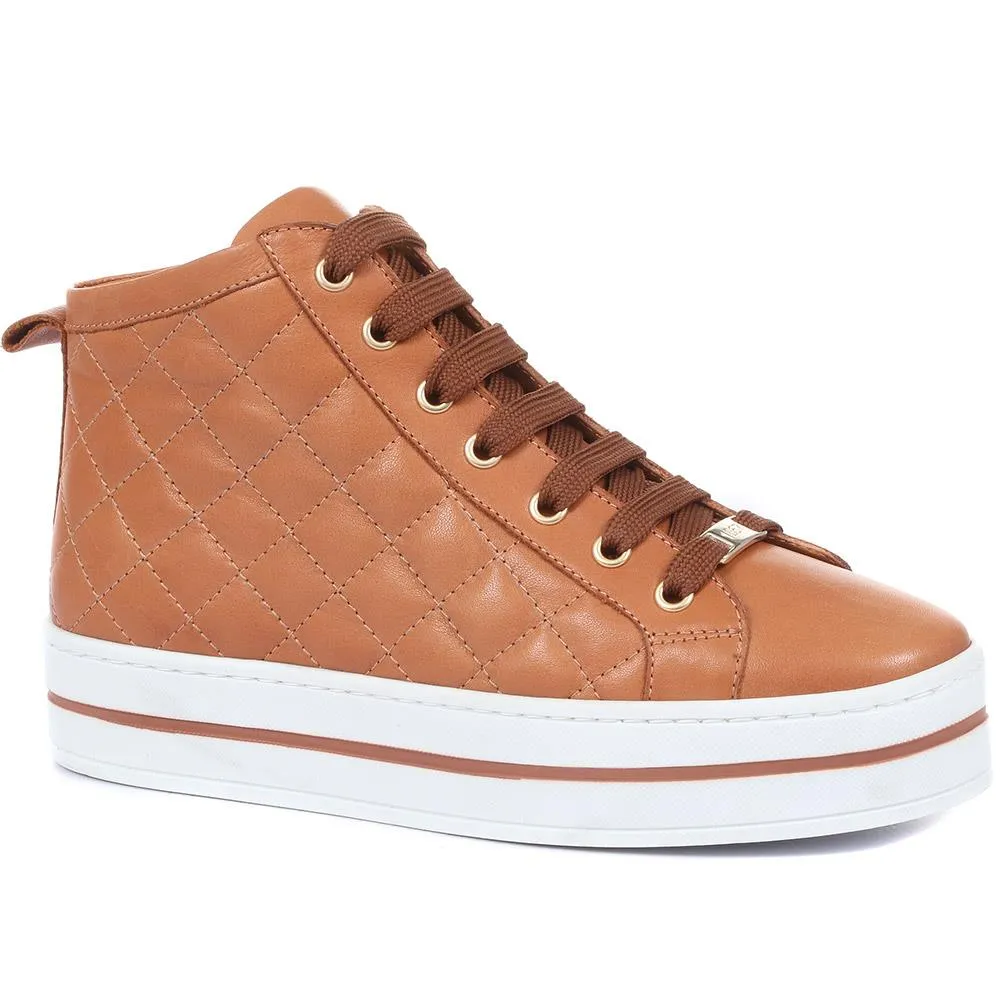 Elenore Leather Quilted Trainers - ELENORE / 321 307 sold by Jones Bootmaker product image thumbnail 2