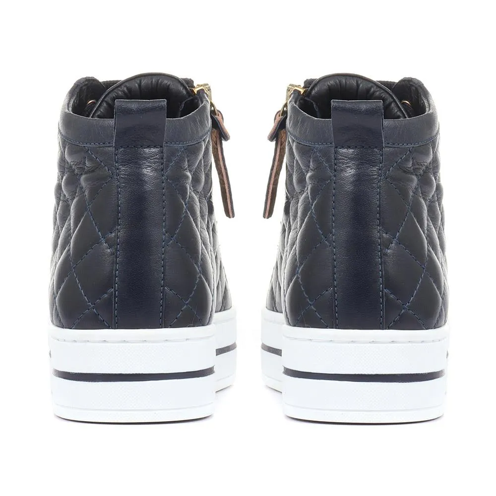 Elenore Leather Quilted Trainers - ELENORE / 321 307 sold by Jones Bootmaker product image thumbnail 4