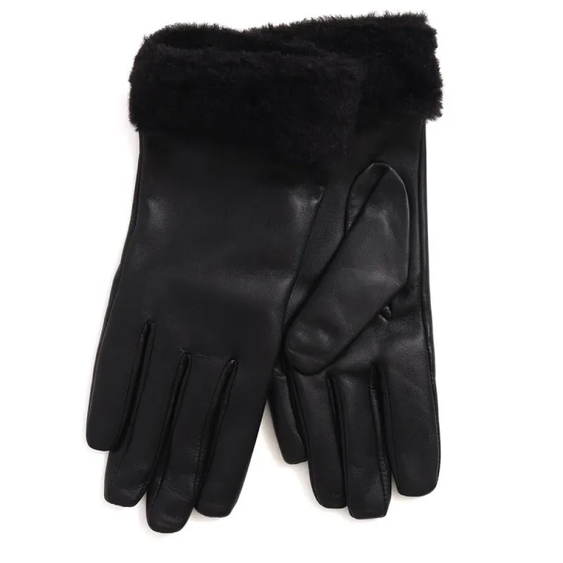 Faux Fur Cuffed Leather Gloves - VENITA / 324 771 sold by Jones Bootmaker