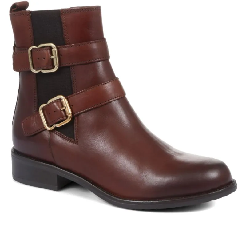 Camelia Leather Buckle Boots - CAMELIA / 320 548 sold by Jones Bootmaker