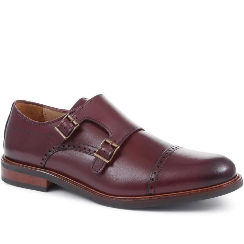 Double Strap Leather Monk Shoes - OTLEY / 322 590 sold by Jones Bootmaker