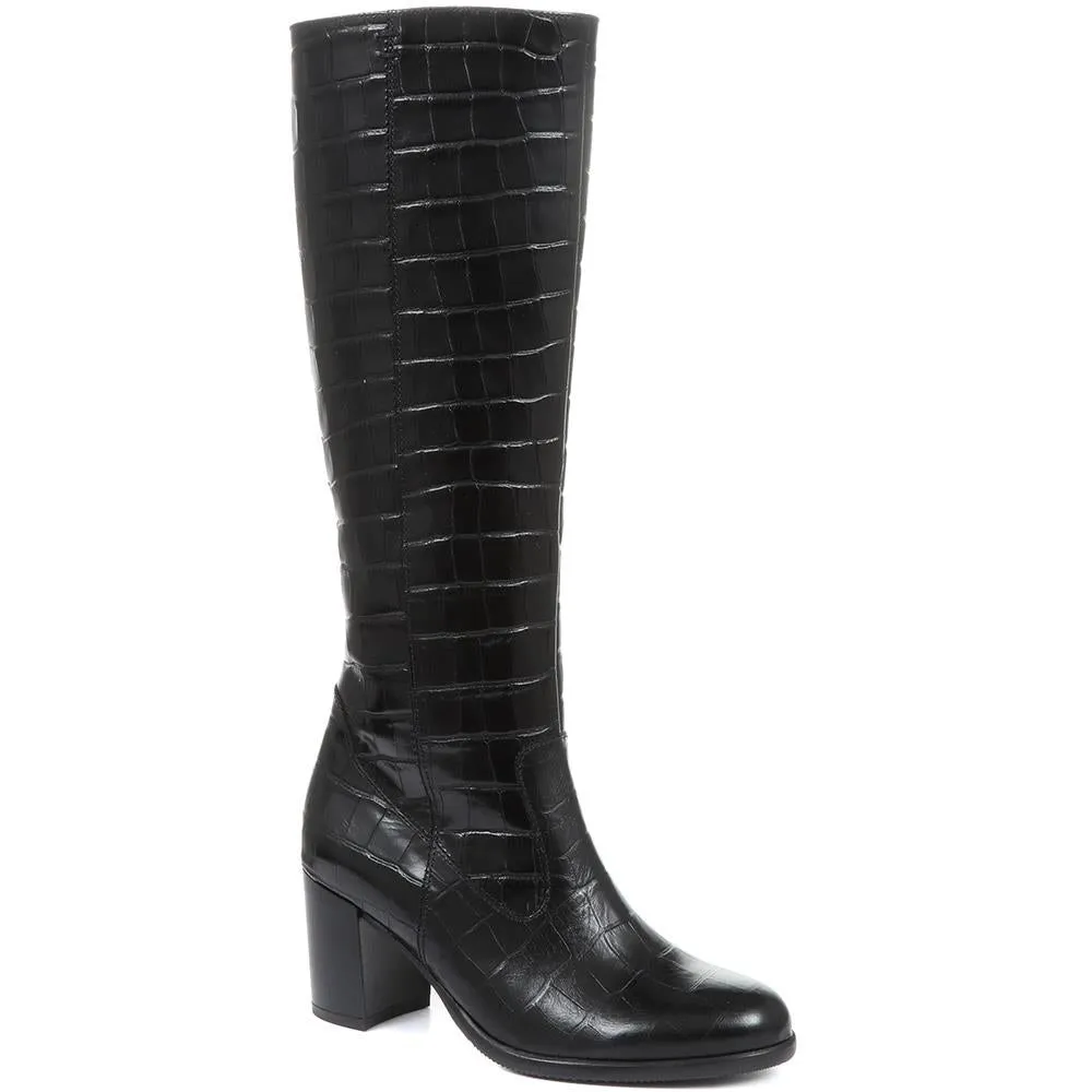 Lettie Slim Fit Leather Knee Boot - GAB30572 / 316 650 sold by Jones Bootmaker