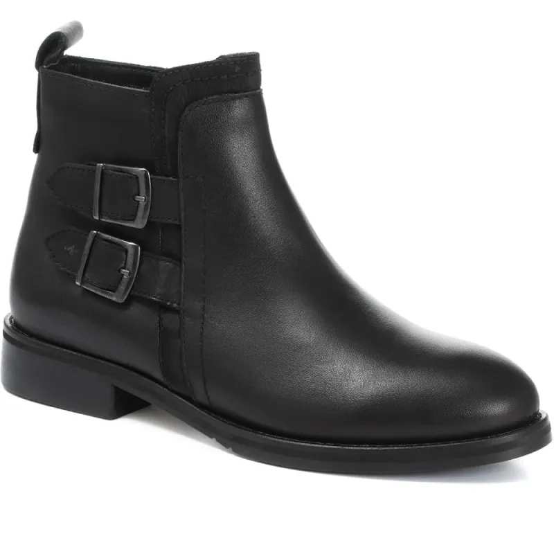 Leather Buckle Ankle Boot - META30500 / 317 134 sold by Jones Bootmaker