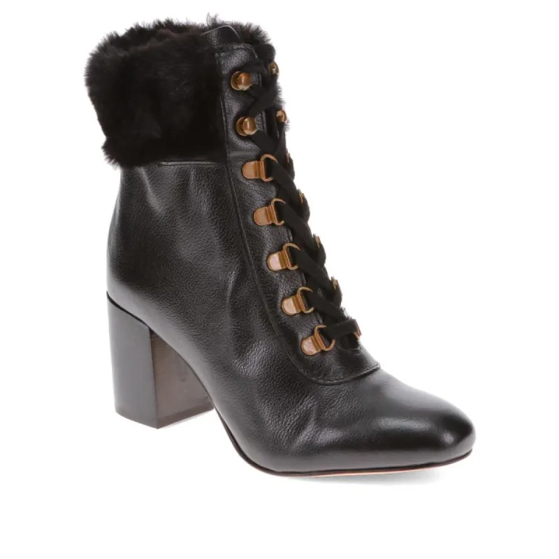 Kelsie Fur-Cuffed Ankle Boots - KELSIE / 325 853 sold by Jones Bootmaker