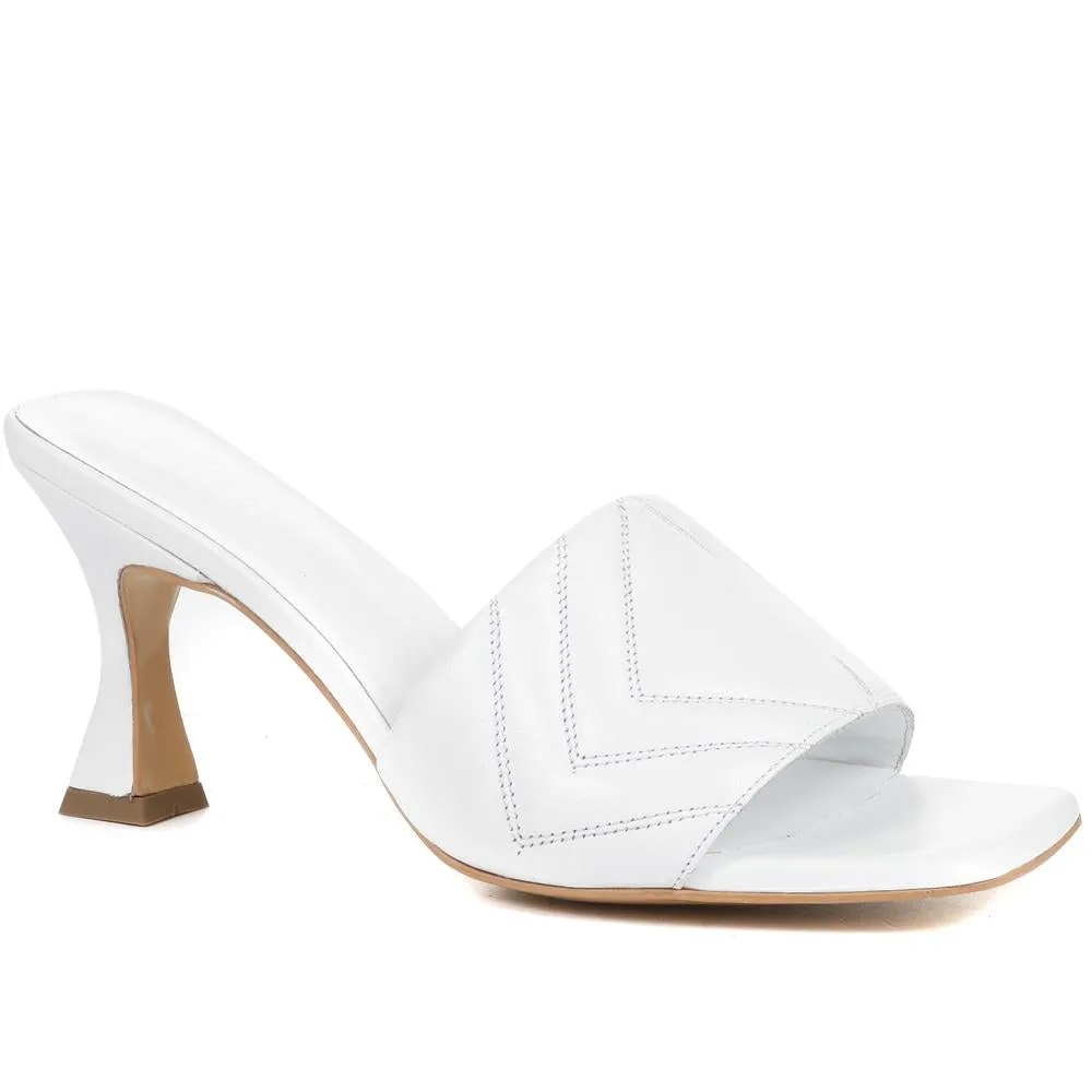 Bianka Quilted Leather Heeled Mules - BIANKA / 322 276 sold by Jones Bootmaker product image thumbnail 2