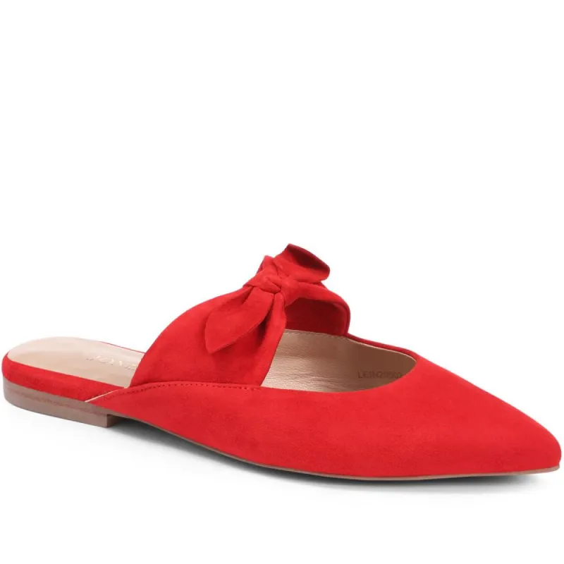 Pointed Flat Leather Mules - LEIN29502 / 315 328 sold by Jones Bootmaker