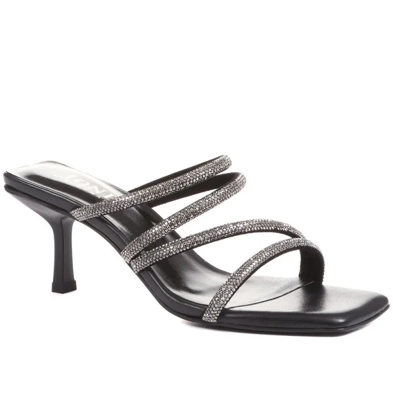 Bertilla Diamante Heeled Mules - BERTILLA / 323 167 sold by Jones Bootmaker