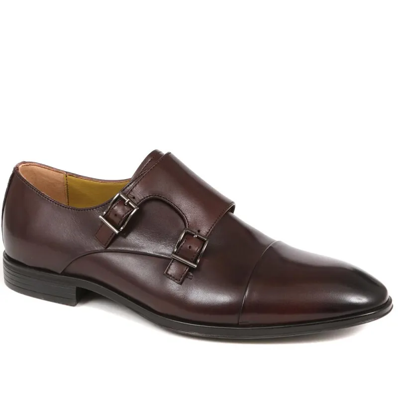 Northampton Leather Monk Shoes - NORTHAMPTON / 323 639 sold by Jones Bootmaker