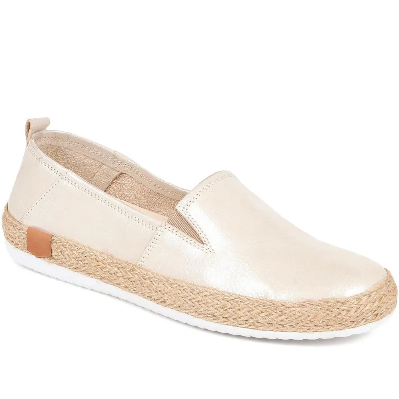 Milan Leather Espadrille Flats - MILAN / 320 085 sold by Jones Bootmaker