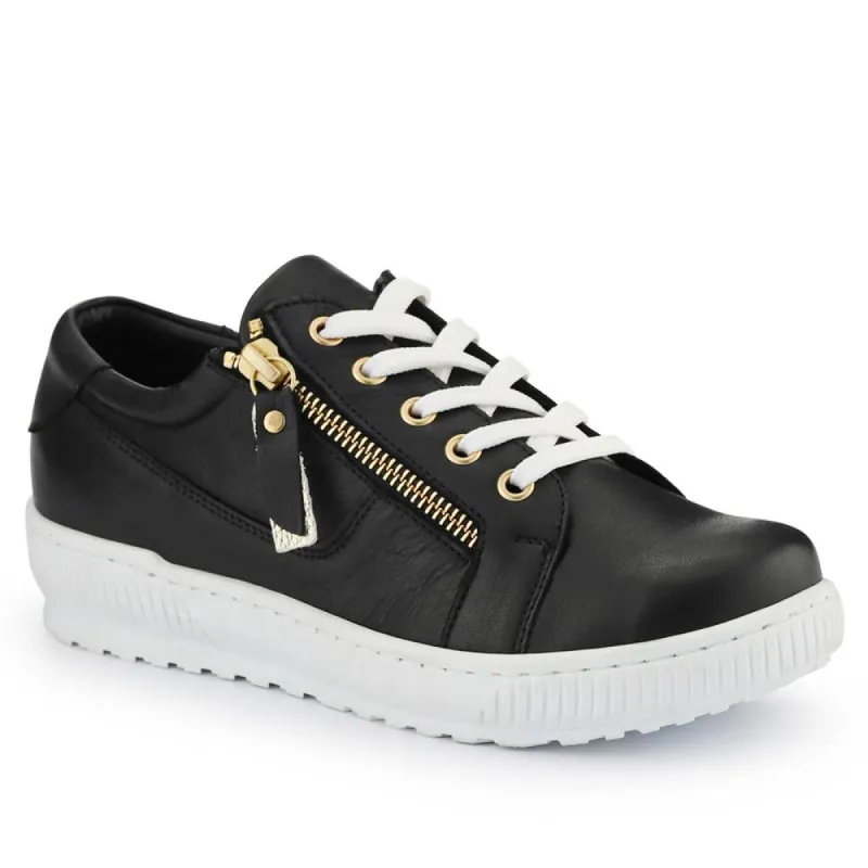 Padova Wide-Fit Leather Trainers - PADOVAWIDE / 326 787 made by Jones Bootmaker