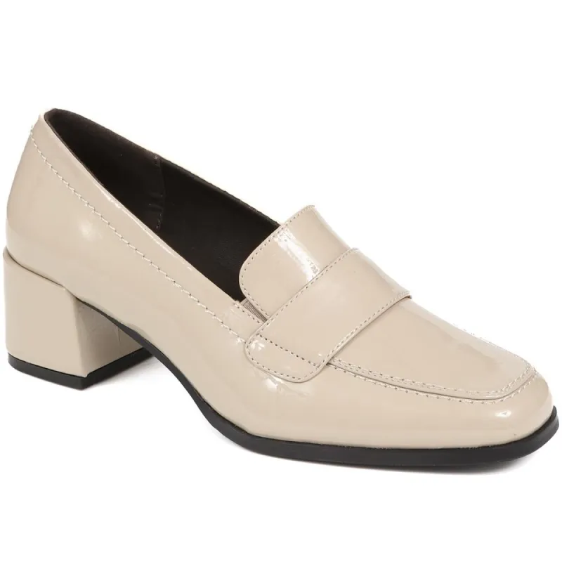 Brielle Patent Leather Heeled Loafers - BRIELLE / 324 701 made by Jones Bootmaker