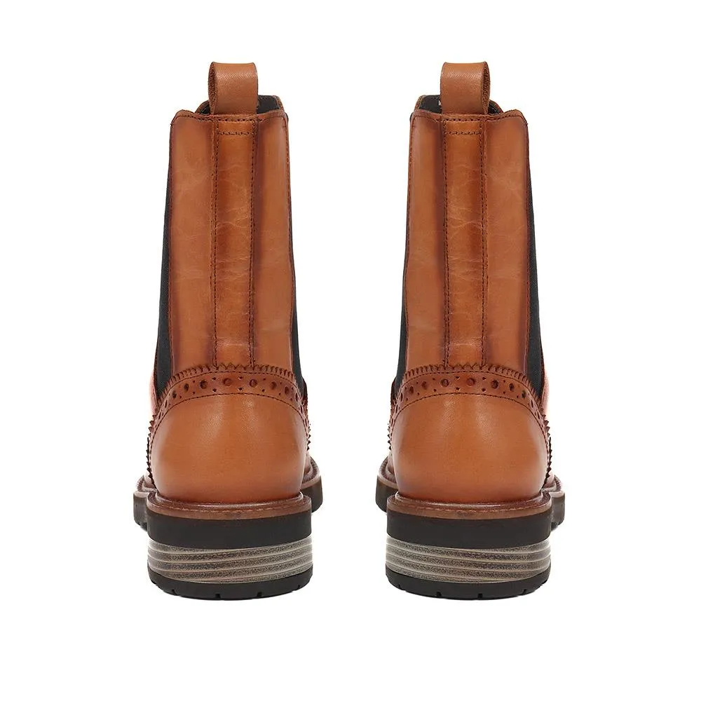 Melrose Brogue Detail Leather Chelsea Boots - MELROSE / 324 322 sold by Jones Bootmaker product image thumbnail 4