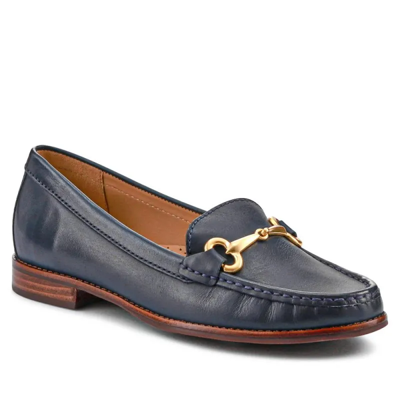 Lorella Leather Heeled Loafers - LORELLA / 327 456 sold by Jones Bootmaker