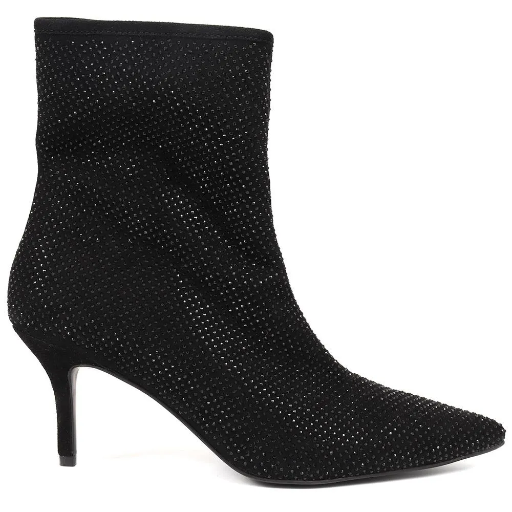 Jewelled Leather Heeled Boots - KHIARA / 324 334 sold by Jones Bootmaker product image thumbnail 2