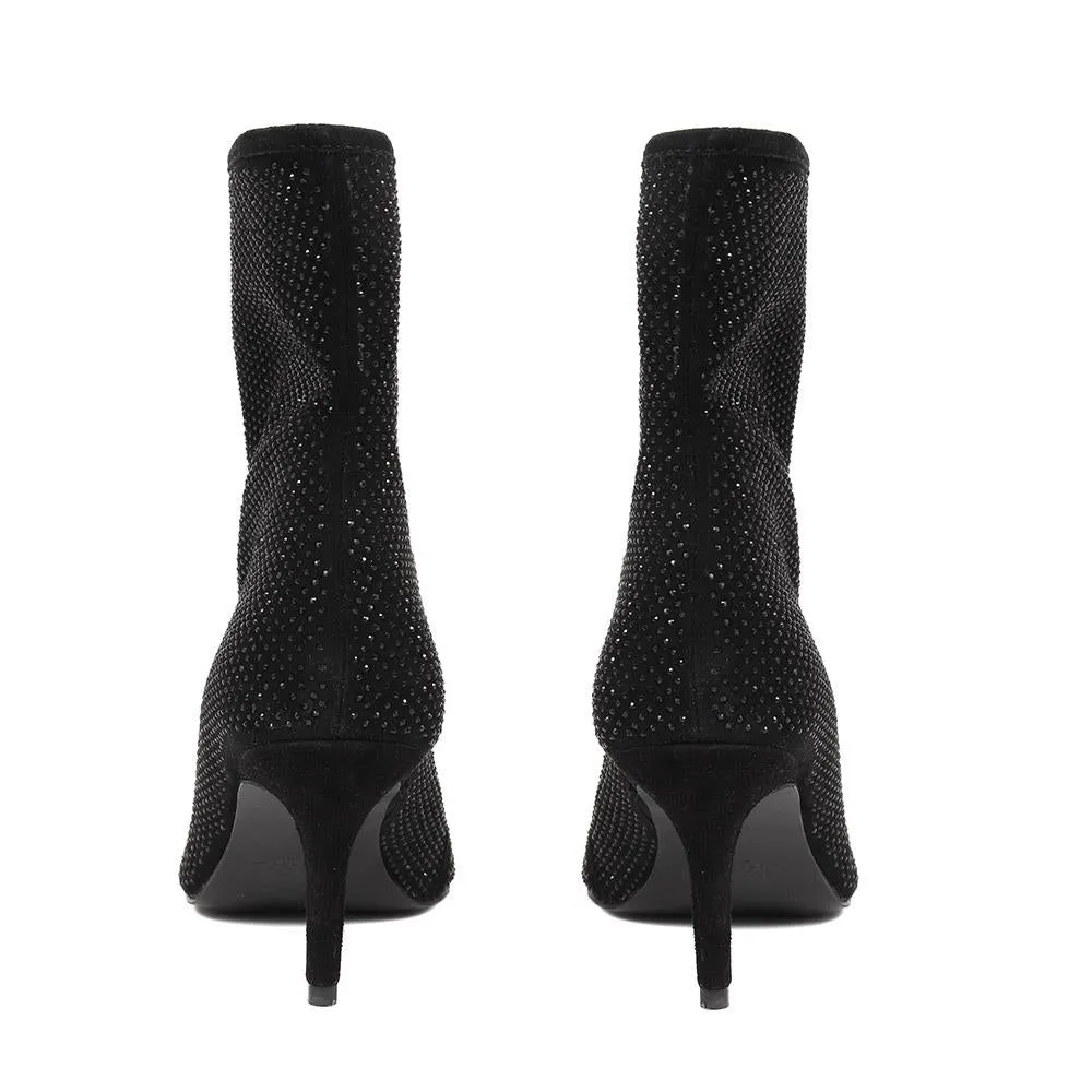 Jewelled Leather Heeled Boots - KHIARA / 324 334 sold by Jones Bootmaker product image thumbnail 3