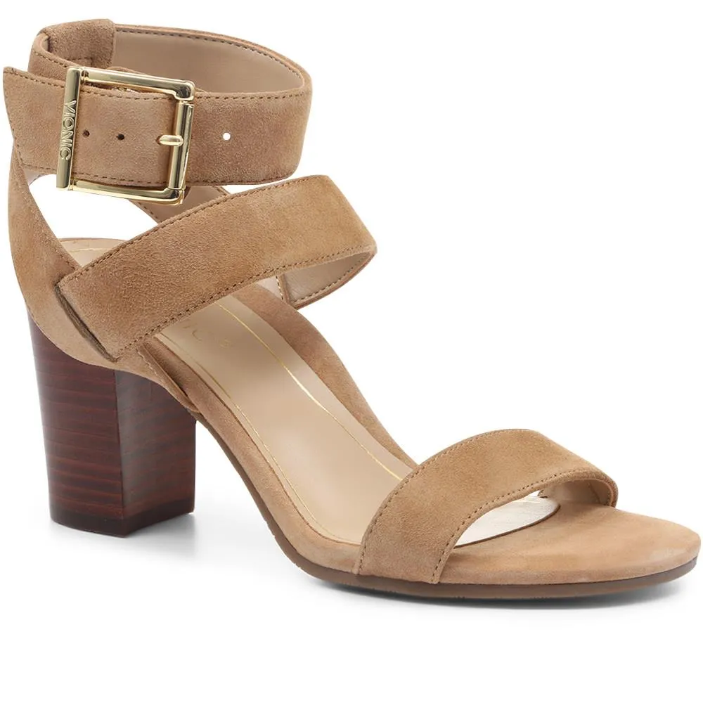 Sofia Suede Heeled Sandals - VION31501 / 318 646 sold by Jones Bootmaker