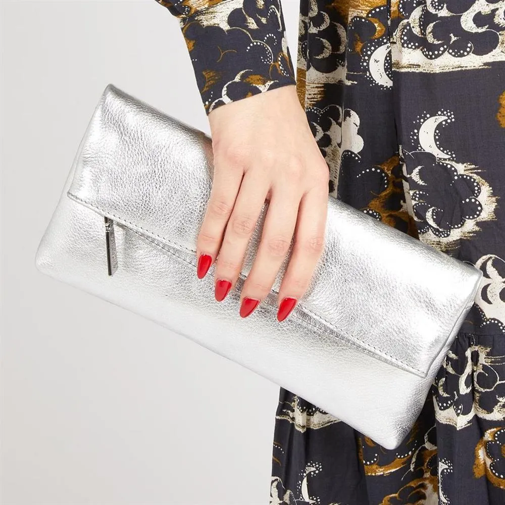 Wylie Fold-Over Metallic Clutch - WYLIE / 323 893 sold by Jones Bootmaker product image thumbnail 2