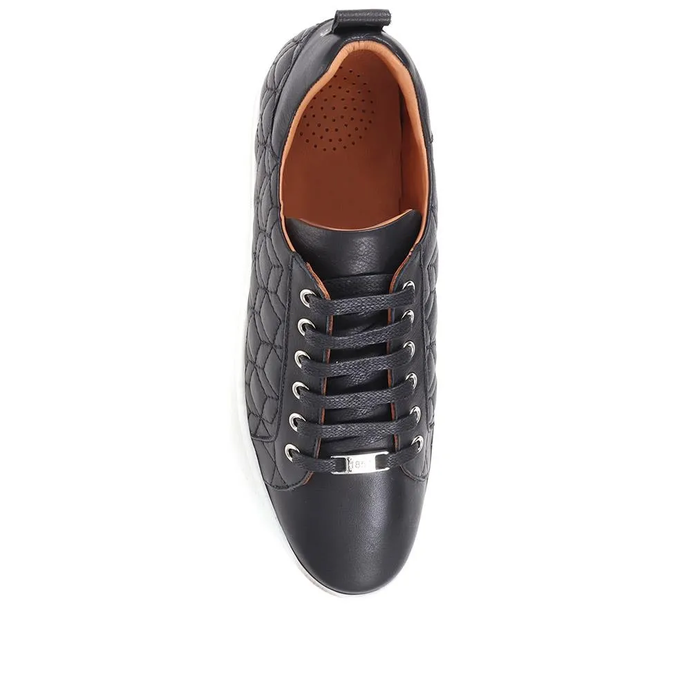 Alexandrite Leather Quilted Trainers - ALEXANDRITE / 323 645 sold by Jones Bootmaker product image thumbnail 4